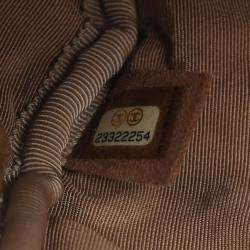 Pre Owned Chanel Coco Mark Charm Black/Brown Calfskin Shoulder Bag