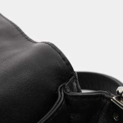 Pre Owned Chanel Boy Chanel Shoulder Bag Lambskin Leather Black And Beige
