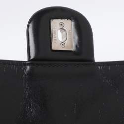 Pre Owned Chanel Black Quilted Glazed Leather Small CC Delivery Bag