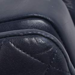 Pre Owned Chanel Blue Quilted Leather Small Trendy CC Flap Top Handle Bag