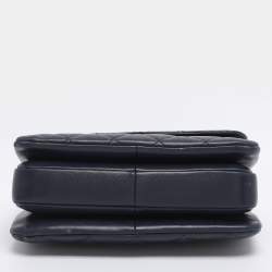 Pre Owned Chanel Blue Quilted Leather Small Trendy CC Flap Top Handle Bag