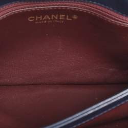 Pre Owned Chanel Blue Quilted Leather Small Trendy CC Flap Top Handle Bag