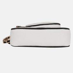 Pre Owned Chanel 23C Coco Master Racket White Canvas Leather Mini Bag