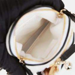 Pre Owned Chanel 23C Coco Master Racket White Canvas Leather Mini Bag