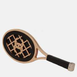 Pre Owned Chanel 23C Coco Master Racket White Canvas Leather Mini Bag