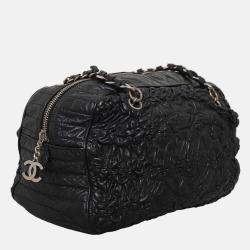Pre Owned Chanel Astrakhan Black Leather Bowler Bag