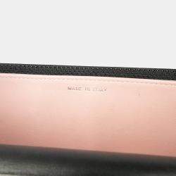 Pre Owned Chanel Black Microquilted Lambskin Wallet On Chain