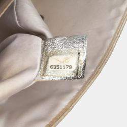 Pre Owned Chanel Silver New Travel Line Medium Metallic Nylon Single Flap