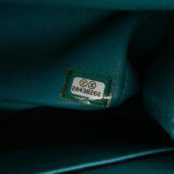 Pre Owned Chanel Classic Double Flap Jumbo Blue Lambskin Shoulder Bag