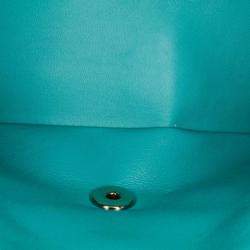 Pre Owned Chanel Classic Double Flap Jumbo Blue Lambskin Shoulder Bag