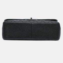 Pre Owned Chanel Classic Double Flap Jumbo Black Caviar Shoulder Bag