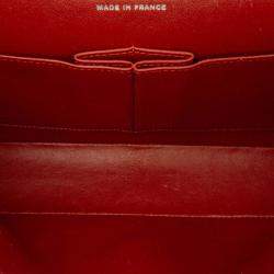 Pre Owned Chanel Classic Double Flap Medium Orange Caviar Shoulder Bag