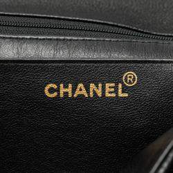 Pre Owned Chanel Mademoiselle Flap Jumbo XL Black Caviar Shoulder Bag