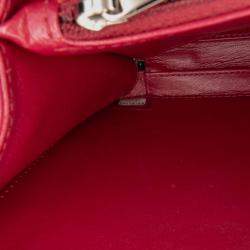 Pre Owned Chanel Black White Small Caviar Striped CC Filigree Vanity Case