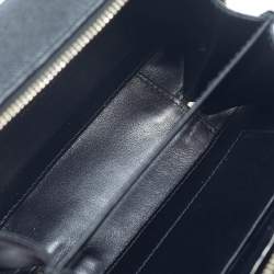 Pre Owned Chanel Black Quilted Caviar Leather CC Filigree Vanity Bag