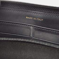 Pre Owned Chanel Zip Around Black Calfskin Long Wallet