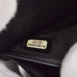 Pre Owned Chanel Zip Around Black Calfskin Long Wallet