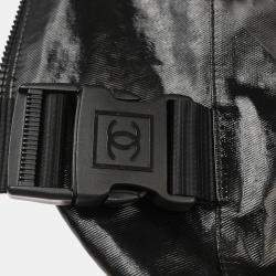 Pre Owned Chanel Sport Line Black Coated Canvas/Canvas Shoulder Bag
