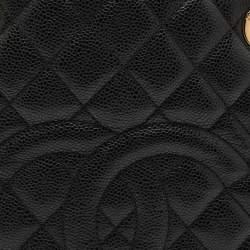 Pre Owned Chanel Black Quilted Caviar Leather GST Grand Shopping Tote