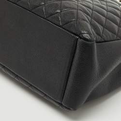 Pre Owned Chanel Black Quilted Caviar Leather GST Grand Shopping Tote