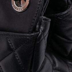 Pre Owned Chanel Black Quilted Lambskin 7 Tote