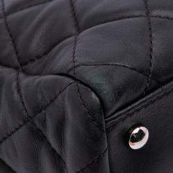 Pre Owned Chanel Black Quilted Lambskin 7 Tote