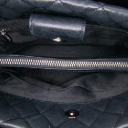 Pre Owned Chanel Black Quilted Lambskin 7 Tote