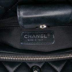 Pre Owned Chanel Black Quilted Lambskin 7 Tote