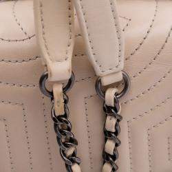 Pre Owned Chanel Brown Small Quilted Calfskin Korean Garden Flap