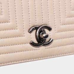 Pre Owned Chanel Brown Small Quilted Calfskin Korean Garden Flap