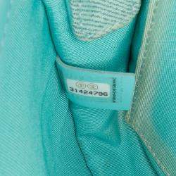 Pre Owned Chanel Blue Mini CC Quilted Denim Messenger Flap