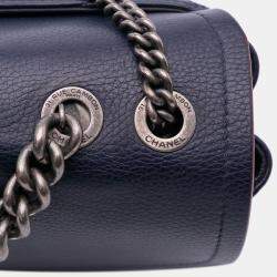 Pre Owned Chanel Blue Paris-Greece Calfskin Archi Chic Flap