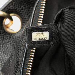 Pre Owned Chanel Black Petite Caviar Timeless Tote