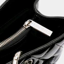 Pre Owned Chanel Black Patent Grand Shopping Tote