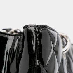 Pre Owned Chanel Black Patent Grand Shopping Tote