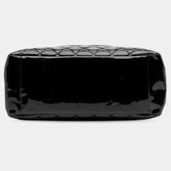 Pre Owned Chanel Black Patent Grand Shopping Tote