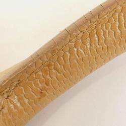 Pre Owned Chanel CC Beige Grained Leather Boston Bag