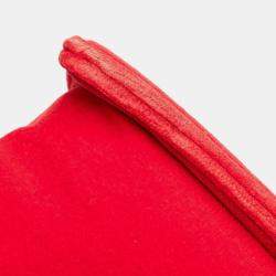 Pre Owned Chanel Boy Medium Red/Green Velour Leather Shoulder Bag