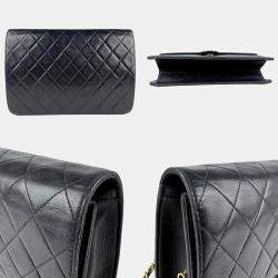 Pre Owned Chanel Black Lambskin Shoulder Bag