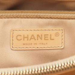 Pre Owned Chanel Matelasse Grand GST Beige Calfskin Tote Bag