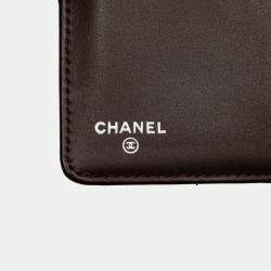 Pre Owned Chanel Black CC Quilted Caviar Long Wallet