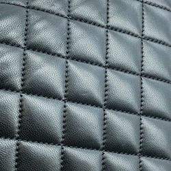 Pre Owned Chanel Black Medium Quilted Metallic Lambskin CC Chic Double Flap
