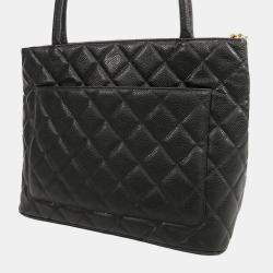 Pre Owned Chanel Black Caviar Medallion Tote