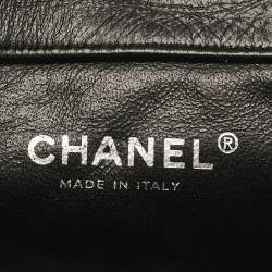Pre Owned Chanel Black Perforated Quilted Leather Mini CC Flap Crossbody Bag