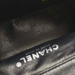 Pre Owned Chanel Black Perforated Quilted Leather Mini CC Flap Crossbody Bag