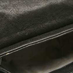 Pre Owned Chanel Black Quilted Aged Leather Chain Around Crossbody Bag