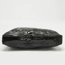 Pre Owned Chanel Black Leather and Patent Leather Large Patchwork Brooklyn Cabas Tote