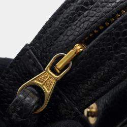 Pre Owned Chanel CC Black Caviar Leather Tote Bag