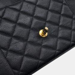 Pre Owned Chanel Diana Black Caviar Leather 25 Chain Shoulder Bag