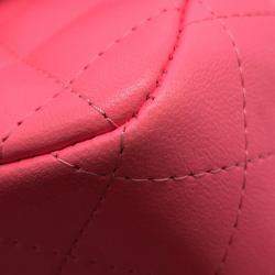 Pre Owned Chanel Mini Flap Pink Lambskin Shoulder Bag